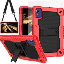 SOATUTO for Vortex T10M /Vortex T10 Tablet Case Hybrid ShockProof Kids Friendly with Stand Cover with Screen protector for Vortex T10M/ Vortex T10M Pro Plus 10.1" Tablets (Red/Black/1 PC)