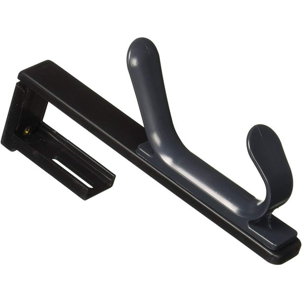 Recycled Cubicle Coat Hook, 2 Hook, Plastic, Charcoal, Hangs your garment in the cubicle.;Two
