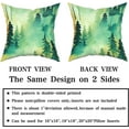 thumbnail image 5 of Pine Tree Throw Pillowcases Sage Green Pillow Cover Set of 2 Nature Themed Olive Green Couch Decor Forest Green Pillowcase for Indoor Outdoor Home Living Room Bedroom Sofa, 5 of 7