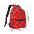 thumbnail image 2 of Yiaed Red Ladybugs On White Dotted Print School Backpack College Backpack Daypacks for Students High School Spacious and Durable Daypack for Work and Travel-One Size, 2 of 6