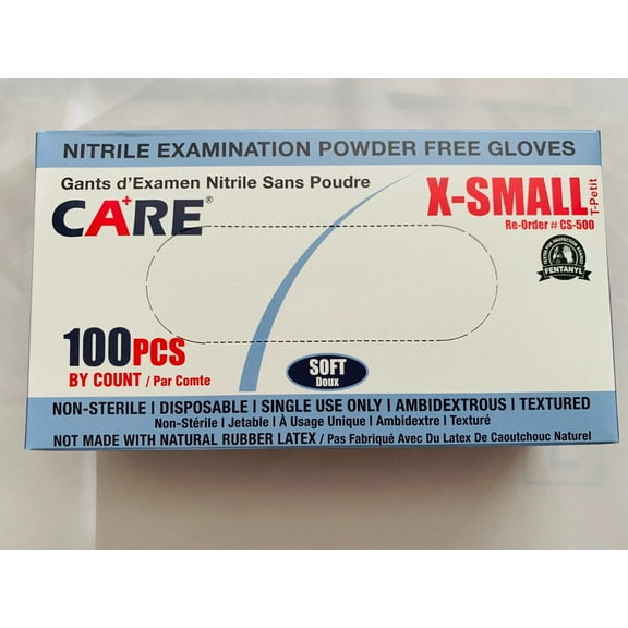 GD Care Soft Nitrile Examination Powder-Free Gloves – 100 Pcs | Extra Small