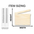 thumbnail image 2 of Unfinished Wood Directors Clapboard Silhouette - Film Craft - up to 36" DIY 42" / 3/4", 2 of 4