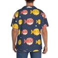 thumbnail image 5 of JUNZAN Mens Casual Button Down Shirts Short Sleeve Cute Puffer Fish Print Shirt-Medium, 5 of 7