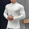 thumbnail image 6 of FNFYFH Mens Full Zip Athletic Shirt Fleece Lined Long Sleeve T Shirts Cold Weather Gear Workout Top Thermal Shirt, 6 of 8