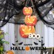 thumbnail image 5 of Decoración de puerta delantera de Halloween, letrero de calabaza de madera, cosecha, decoración de puerta de pared colgante de otoño, 5 of 5