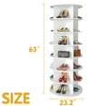 thumbnail image 3 of SpaceAid Rotating Shoe Rack Tower 7 Tier, Display Lazy Susan, White, 23.2"D x 23.2"W x 63"H, 3 of 6