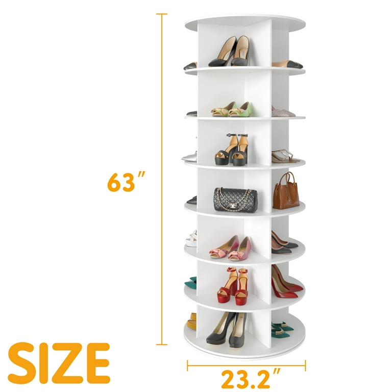 SpaceAid Rotating Shoe Rack Tower 7 Tier, 23.2