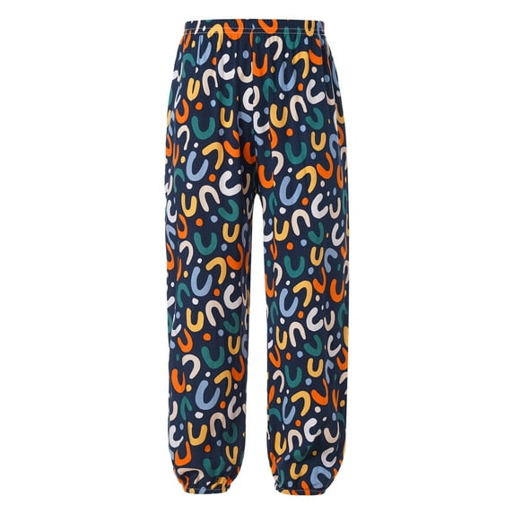 iEFiEL Kids Girls Baggy Boho Harem Pants Floral Print Hippie Bohemian Pants Colorful Letters 2-3