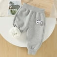 thumbnail image 6 of SGFCWSX Girls Thermal Pants Cute Decoration Elastic Legging Pants Thickened Fleece Lining Winter Soft Leggings Gray Size 12 Months, 6 of 9