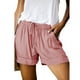 thumbnail image 1 of Pantalones cortos de verano para mujer, cintura elástica, cierre de cordón, cintura media, pantalones cortos de estilo casual con bolsillos laterales, 1 of 4