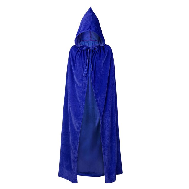 Capa Cloak Century Star de terciopelo con capucha para mujer, color azul real