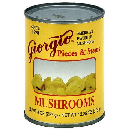 - Giorgio Mushroom Pieces & Stems, 8 oz (Pack of 12)