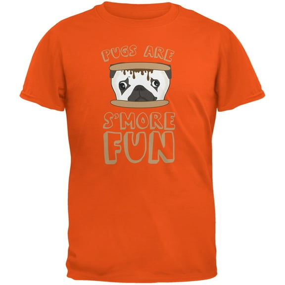 Pugs Are S'More Fun Orange Youth T-Shirt