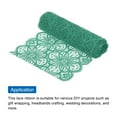 thumbnail image 3 of Unique Bargains Lace Ribbon 5 Yards 7 Inch Lace Flower Trim for Craft Headbands Wedding Dark Green, 3 of 5