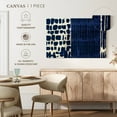 thumbnail image 5 of Elephant Stock Indigo Batik I Wall Art - Horizontal Canvas Wall Art - Living Room Wall Decor - Abstract Canvas - Blue And Beige Decor By Wild Apple Portfolio - 12" x 8", 5 of 8