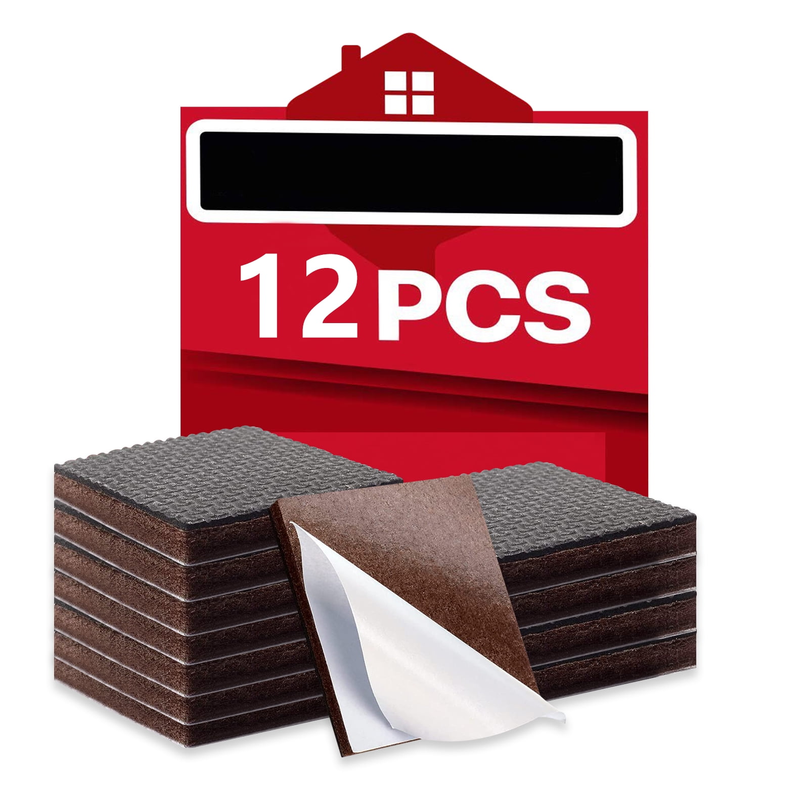 12 Pcs Felt Furniture Pad, Non Slip Furniture Grippers for Furniture