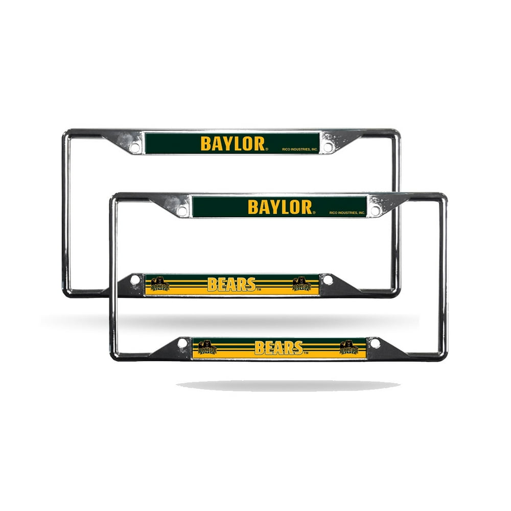 Baylor Bears Chrome (2) EZ View License Plate Frame Set