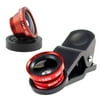 Cellet Universal 3 in 1 Fisheye / Wide Angle / Macro Clip-on Camera Lens Kit
