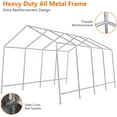 thumbnail image 5 of M optimized 13x20 FT Outdoor Portable Storage Shed Motorcycle Covers Storage Shelter, Heavy Duty Storage Tent Tarp Sheds with Roll-up Zipper Door for Bike, Garden Tools, Gray, 5 of 8