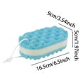 thumbnail image 3 of Shower Body Sponge - Natural Rubber Foam, Wave Texture, Ergonomic, Skin-Friendly, Suitable for All Ages, Family Use, 3 of 6