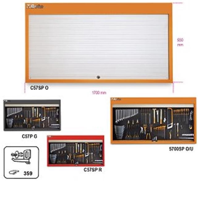 Beta Tools 057001020 1 7 m Panel Tool Holder - Orange