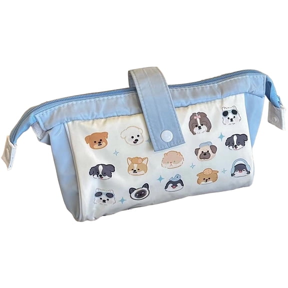 Jiibva Large Capacity Pencil Case, Kawaii Cute Puppy Pencil Cases, Single Layer Pencilcase, Big Pencil Pouch for College Office