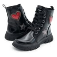 thumbnail image 1 of Botin Tendencia Corazon Rojo Juvenil Charol Negro 18-23 negro 20, 1 of 6