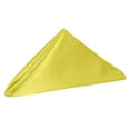 thumbnail image 2 of Ultimate Textile (2 Dozen) Reversible Shantung Satin - Majestic 17 x 17-Inch Cloth Napkins - for Weddings, Home Parties and Special Event use, Lemon Yellow, 2 of 4