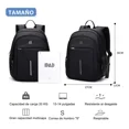 thumbnail image 2 of Mochila Escolar Mujer Hombres Moda Mochilas Impermeable Juvenil Estudiante Casual Con Compartimento Para Laptop Color Negro, 2 of 8