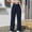 Navy, variant on Women Pants Stretchy Button Elastic Waist Pants Straight Leg Solid Color Casual Comfy Trousers with Pockets,pants for women Navy XL(XL)