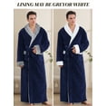 thumbnail image 3 of Mens Robe, PUTUO Robes for Men, Soft Plush Full Length Robe Winter Warm Fuzzy Luxury Spa Dressing Gown with Pockets Shawl Collar Housecoat, 3 of 8
