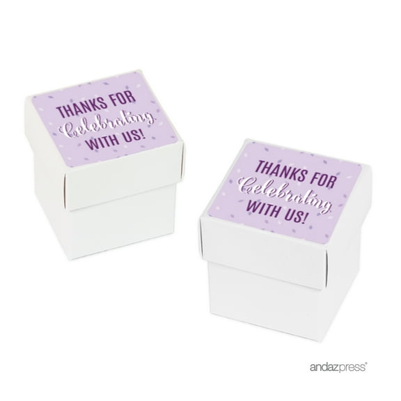 Lavender, Plum, Royal Purple Party, Favor Boxes, 20-Pack