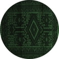 thumbnail image 1 of Ahgly Company Indoor Round Persian Emerald Green Traditional Area Rugs, 3' Round, 1 of 4