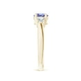thumbnail image 5 of ANGARA Natural Classic Tanzanite and Diamond Three Stone Engagement Ring in 14K Yellow Gold for Women (Size-6mm) | December Birthstone, Anniversary, Jewelry Gift for Women | Natural Tanzanite Ring, 5 of 10