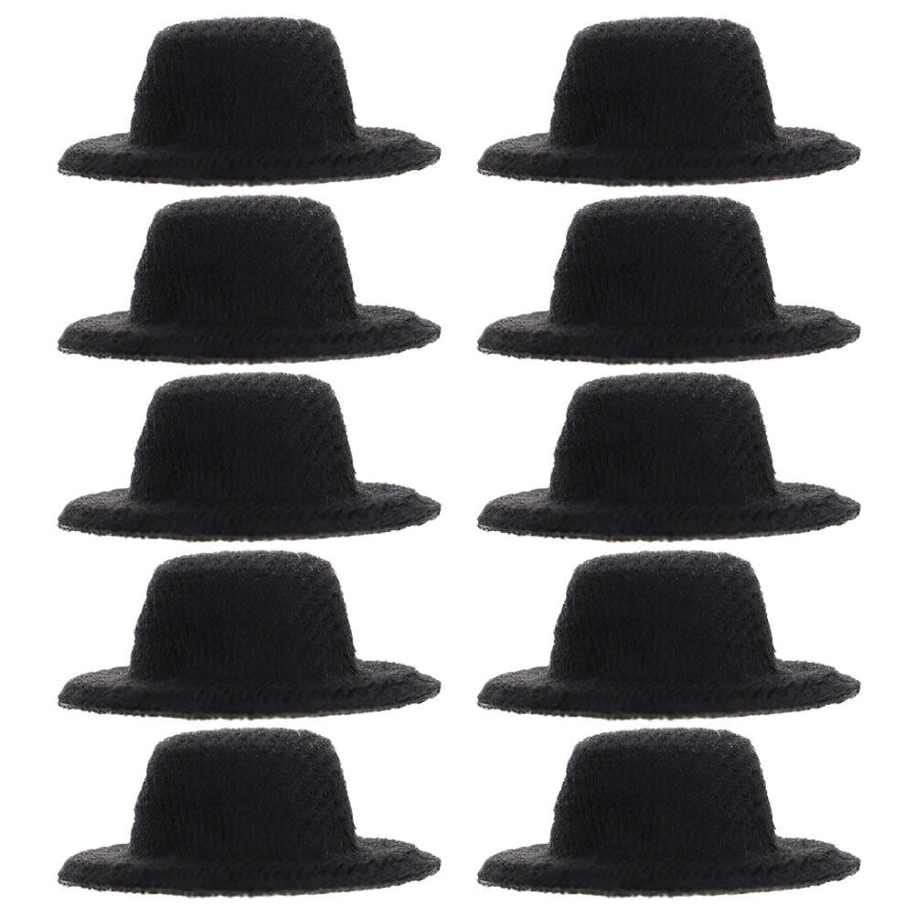 10Pcs Miniature Dolls Hat Mini Formal Hats Miniature Hats Doll Hats DIY