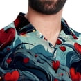 thumbnail image 5 of Love Men's Short Sleeve Shirts, Casual, Printed, Button Down, Beach Shirt - Spread Collar Tops for Summer Beach Fun, 5 of 6