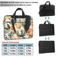 thumbnail image 6 of YFYANG 15.6 inch Universal Laptop Bag Oxford Cloth Laptop Sleeve, Multi-functional Green Watercolor Floral Fruit Doodle Pattern Notebook Computer Messenger Bag Handbag, 6 of 8