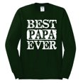 thumbnail image 2 of Wild Bobby, Best Papa Ever, Father's Day, Men Long Sleeve Shirt, Forest Green, XX-Large, 2 of 4