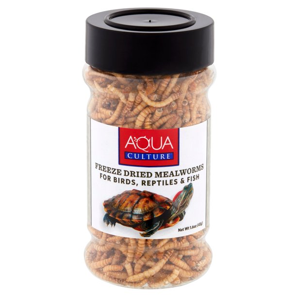Aqua Culture FreezeDried Mealworms for Birds, Reptiles & Fish, 1.6 oz