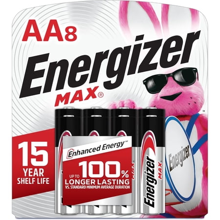MAX AA Batteries (8 Pack), Double A Alkaline Batteries