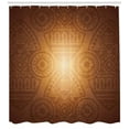 thumbnail image 3 of Ambesonne Tan Shower Curtain, Art Animals Flowers, 69"Wx75"L, Brown Tan Yellow, 3 of 3