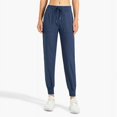 thumbnail image 3 of Pantalones deportivos informales nuevos de corte cruzado para mujer, holgados, para correr, fitness, de secado rápido, con bolsillos, para andar en patineta, 3 of 5