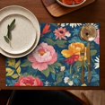 thumbnail image 5 of Pioneer Flower Floral Print Pattern Summer Placemats Table Placemats Set Of 4-Linen Kitchen Washable Placemats Table Mats 12x18 Inch Non-Slip Heat Resistant, 5 of 6