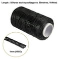 thumbnail image 2 of Uxcell 4'' Sewing Stitching Waxed Thread Cord Leather Black 1pcs, 2 of 5