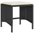 thumbnail image 3 of vidaXL 6 Piece Garden Sofa Set with Cushions Black Poly Rattan, 3 of 5