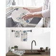 thumbnail image 5 of Blue Beige Coastal Kitchen Dish Towels for Drying Dishes Set of 2, Summer Beach Starfish Coral Nautical Rustic Waffle Weave Microfiber Hand Tea Bathroom Towels Quick Dry & Absorbent Towel 15.7x23.6, 5 of 7