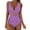 Purple, variant on Miluxas Swimsuits for Women Womens V Neck Tummy Control Swimsuit One Piece Bathing Suit Mesh Swimwear