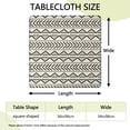 thumbnail image 2 of Boho Style Square Table Cover 34x34 Inch with Stretch Elastic Hem, Floral Design for Card Tables and Patio Settings, 2 of 6