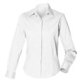 thumbnail image 1 of Henbury- Camisa de trabajo entallada Oxford de manga larga para mujer (Blanco), 1 of 3