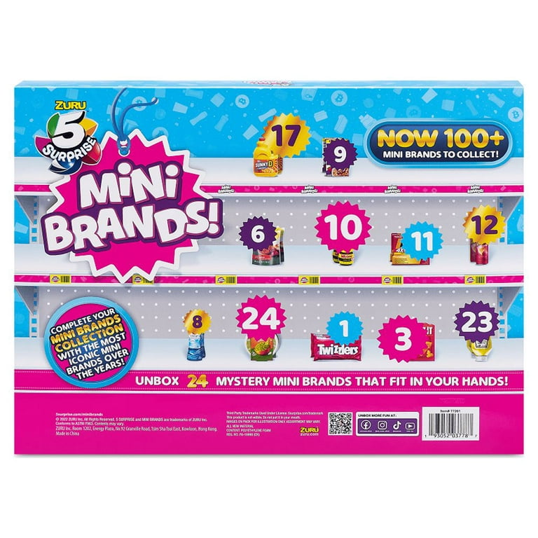 5 Surprise Toy Mini Brands Limited Edition Advent Calendar by ZURU with 24  Surprise Pack & 4 Exclusive Minis, Toys Mystery Capsule Real Miniature  Brands Collectibles : Toys & Games 